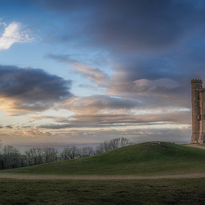 Dusk Settles Over Broadway Tower